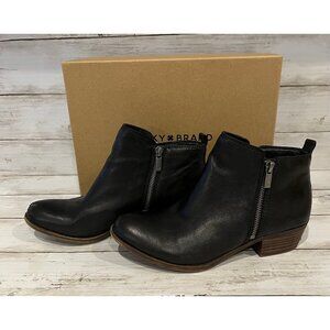 Lucky Brand Black Leather Ankle Boots